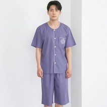 메이플라워 진퍼플ST 반팔 순면 남성 빅사이즈 잠옷 파자마 세트