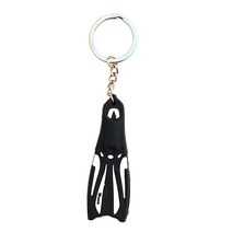 STK 참신 미니 다이빙 지느러미 오리발 열쇠 고리 홀더 Keyring Keychain, 화이트