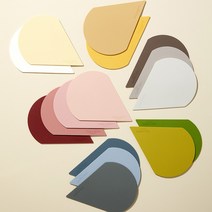 까사무띠 아모르 아망떼 실리콘 티 매트 16color & 2type holder AMORE AMANTE BPA FREE 2P 3P 홀더 테이블 찻잔받침 식탁매트, 머스타드