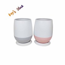 받침세트 플라스틱화분 국산화분 관엽화분 깨지지않는 화분 가벼운 화분 PP-015-소 케이스스탁, 핑크