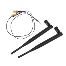 2x6dbi 2.4GHz 5GHz 듀얼 밴드 M.2 IPEX MHF4 U.fl 확장 케이블 와이파이 RP-SMA 피그 테일 안테나 세트 무선 라우터