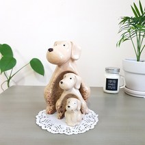 대진무역 앤틱소품 코끼리장식품 동물소품 장식소품 도자기소품 동물모형 동물인형, 강아지3P