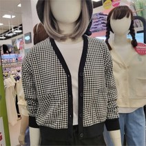 소이 홈플러스몰04 하운드 자가드 가디건 주니어 봄 가을 하운드 자가드 크롭가디건 22f1154