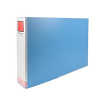 플러스샵 2공 파이프 바인더 A3 가로형 3종 2색상, A3 7.5cm 가로형(군), 하늘색