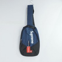슈프림 [미사용] 하단블랙배색 슬링백 데님블루