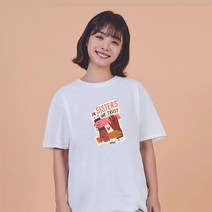 키밍 자매끼리 그래픽 반팔티