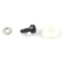DIY 공예용품 장식품 폼폼 리본 20 세트 플라스틱 지우기 사다리꼴 안전 장난감 눈 반짝이 인형 공예 테디, [03] L 14mm Dia, 06 silver_03 L 14mm Dia.