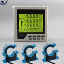 LCD 다기능 미터 역률 에너지 KWh A V 와트 패널 RS485 포함 AC 100A 200A 300A 400A 500A 450V 3 상, AC 400A, AC 0-450V