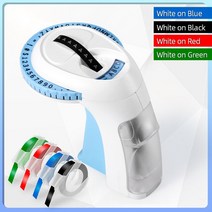 각인기 휴대용 3D 점자 라벨 기계 레터링 양각 6 롤 테이프 가정용 DIY 공예 쉬운 사용, 03 1 Printer 4 Tapes 1