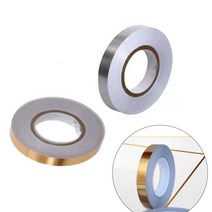 호일 씰링 테이프 10mm 1P 색상선택 줄눈 스티커 곰팡이 방지 셀프 DIY 인테리어 욕실 벽 방수 라인 모서리 틈새, A_골드10mm