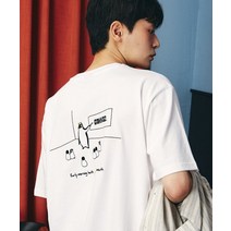 가까이 유니언즈 GAKKAI UNIONS 스피치 반팔 티셔츠 화이트