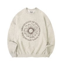 필루미네이트 FILLUMINATE 오버핏 블룸 스웨트 셔츠-오트밀 Overfit Bloom Sweat Shirt-Oatmeal