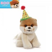 강아지 포메라니안 봉제인형 러블리 고깔모자 생일, 강아지 포메라니안 봉제인형 러블리 고깔모