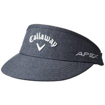 Callaway 골프 2022 투어 정품 하이 크라운 어드저스터블 바이저 헤더 그레이, One Size, Heather Gray