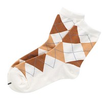 여성용 아가일 캐쥬얼 패션양말 아이보리 5켤레, 제품선택