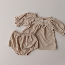 봄 가을 신생아 아기 유아 여아 여자아기 옷 선물 외출복 newborn baby bloomer suit