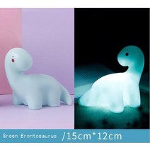 토끼 조명 무드등 크리 에이 티브 동물 밤 램프 판지 공룡 유니콘 led 밤 빛 아기, 브론토사우루스 그린