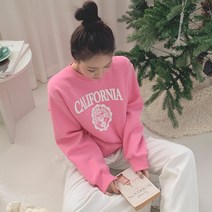 떳다그녀 캘리포 양기모 오버핏 맨투맨