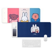 데이니즈 미피 듀얼 고속 무선충전 마우스패드, 파스텔