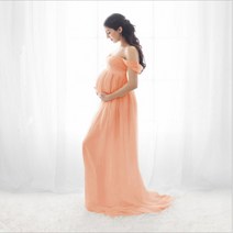 셀프 의상 촬영 만삭 드레스 임산부 주수 원피스 사진