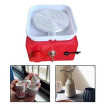 가정용 전기 도자기 물레 electric pottery wheel mini us 플러그, 빨간색