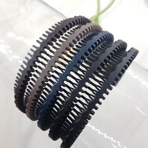 검정 무광 빗살 웨이브 머리띠 헤어밴드 5개 세트