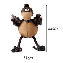 강아지 고양이 애견 장난감 인형 강아지 찍찍이 끽끽 소리가 나는 장난감 개 귀여운 문 병아리 새 동물 애완 씹기 치아 청소 mascotas 액세서리 용품 184aEA2e4, As the picture, 11 Dark Brown Bird