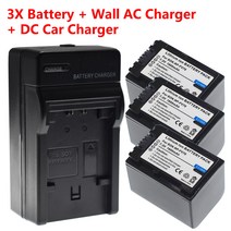 3NP-FV70 배터리 및 충전기 키트 FDR-AX53 FDR-AX700 HDR-CX455/B HDR-CX900 HDR-PJ340, 한개옵션0