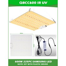 LED 성장 조명 800W SM LM281b 다이오드 조용한 팬리스 전체 스펙트럼 높은 PPFD 빛 5x5FT 커버리지 채, 02 QBCC600 IR UV_04 JP