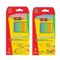 동아 토루 우드펜슬 10본입 B 2B 육각연필 지우개 필기도구 4B 흑연 색 목탄, 본상품선택