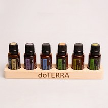 향수진열대 향수보관함 1pc 에센셜 오일 나무 디스플레이 스탠드 6 홀 랙 부드러운 DoTERRA 향수 병 홀더, 없음