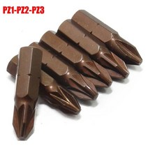 공구세트 공업 산업 가정용 마그네틱 Pozidriv 스크루 드라이버 비트 세트 1/4 "육각 생크 25mm 길이, 02 5PCS_02 PZ2