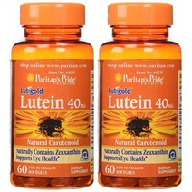퓨리턴스 프라이드 루테인 40mg 지아잔틴 60겔 2팩 Puritans Pride Lutein With Zeaxanthin, 1개, 1개