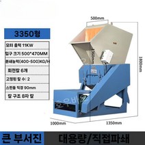 쓰레기 페트병 사출 분쇄기 플라스틱 대형 세절기 재활용 산업용 크러셔, A타입 400-500