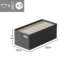 옷장 정리함 속옷 서랍 양말 브래지어 의류 보관함 캐비닛, 7 grids-Navy gray