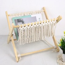 울트라패션 마크라메 핸드메이드 월행잉 드림캐쳐 테피스트리 인테리어 감성 소품 방꾸미기, D01_조립형 테슬 잡지걸이