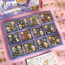 인스 다꾸 100장 sheets of pet hand account 귀여운 스티커세트, 선물추천 스몰 퍼프 선물상자펫 240마리