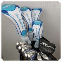 HONMA 여성 골프 클럽 세트 525 비즐 BEZEAL 드라이버 우드 아이언 퍼터 유틸리티 골프클럽 풀 세트 (헤드커버 일부 포함) (가방 없음), 흑연 샤프트 L