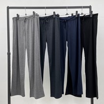여자 데일리 세미와이드 일자 통바지 요가복 홈웨어 스판 밴딩 9부 팬츠