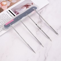 피부과여드름압출기 블랙헤드 피지압출기 피지짜는도구 블랙헤트 화이트헤드 제거 피지제거기 좁쌀여드름압출 코메도 4종세트+케이스