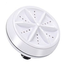 간편한 휴대용 미니 세탁기 캠핑용초음파 개인 거품 회전 usb 자동 터보 초음파, 화이트-에이