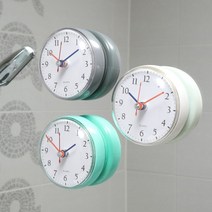 욕실 흡착 화장실 방수 시계 무소음방수 흡착 화장실 욕실 방수벽 붙이는 돌잔지 답례품, 02_디자인 욕실 방수시계 물고기