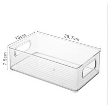냉동실정리용기 bin stackable 과일 보관 상자 손잡이 투명 플라스틱 식품, a