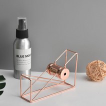 수아베 골드 로즈골드 테이프 디스펜서 커터기 메탈 사무용품 4type, 1개, 로즈골드(A타입)