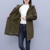 잇츠스타일 하이넥 스타일 중년 여성 파카 야상 자켓