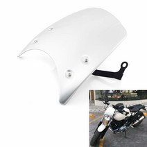 Evomosa 오토바이 앞유리 윈드스크린 더블 버블 윈드 디플렉터 R 9 T 2014-2019에 적합108731, white