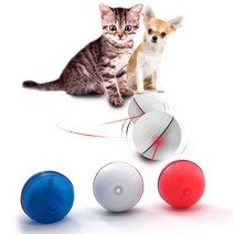 (한정세일) LED 매직볼 자동공 레이저 강아지 고양이 장난감 회전, (한정세일)LED매직파워볼 C628 (레드)