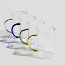 컬러 손잡이 커피 에이드 내열 유리컵 350ml, 폴리아 11-3 컬러_핸들(옐로우 350ml), 본상품선택