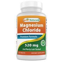 미국 베스트내추럴스 Magnesium Chloride 염화마그네슘 520mg 120정 2팩