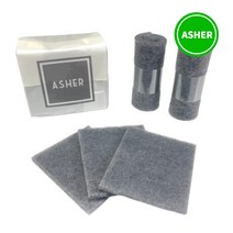 무흠집 수세미 1P 12x16 소프트 노스크레치 국내생산, 그레이, 1개, 1개입